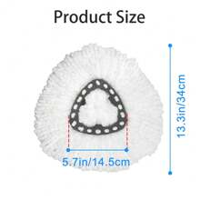 2 件拖把替换头兼容 O-Cedar/Viled EasyWring 旋转拖把 - 可清洗超细纤维旋转头替换装 - 轻松清洁拖把头更换、清洁、厨房 - 白色 - 查看 3