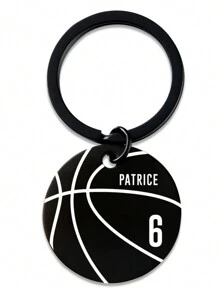Porte-clés personnalisé avec gravure de nom de basket-ball personnalisé pour hommes et femmes. Porte-clés en acier inoxydable personnalisé avec lettres à la mode, style sportif. Cadeau de la fête des pères pour les amis. Mode, décontracté, vintage, vieux argent, sobre, personnalisé, fournitures scolaires, rentrée scolaire, cadeaux scolaires, pour le bureau, pour l'école, pour la classe, pour les cadeaux d'enseignants, pour l'université, pour les collègues, pour les chambres d'étudiants, pour les enseignants, pour les garçons et les filles, pour les adolescents, les élèves de collège, les élèves de lycée, les étudiants universitaires, les étudiants de première année, les étudiants de deuxième année, les étudiants de premier cycle