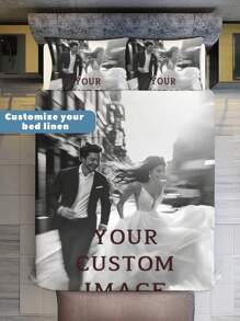 Personalized Photo/Design Duvet Cover & Pillowcases | Custom Microfibre Printed Bedding Set - Multicolor - View 3