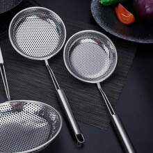 Useful Stainless Steel Hot Pot Filter Mesh Percolator Spoon Frying Scoop Long Handle Colander - Silver - View 10