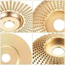 3 Packs Wood Carving Disc Set - 4.5-Inch Grinding Wheels With 5/8 Inch Arbor For Efficient Grinding And Shaping - Gold - View 6