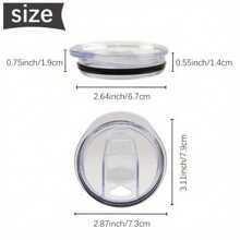 10pcs/Set Anti Overflow Ultra-Thin Tumbler Replacement Cup Lid Plastic Splash Proof Cup Lid, Ideal For Office, Reading, And Camping