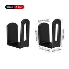 2 pièces Support de couvercle de pot en plastique, support mural pour couvercle de pot sans perçage requis, idéal pour ranger les couvercles de casserole, les planches à découper, les poêles, les fournitures de rangement de cuisine