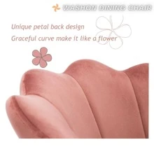 WAHSON OFFICE CHAIRS 1PC Wahson Velvet Armchair Armchair With Gold Legs, Comfortable Bedroom Armchair Relax Chair For Living Room/Bedroom - 粉色 - 查看 5