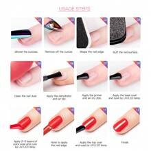 6 件套凝胶指甲油套装裸粉色棕色系列 UV 凝胶指甲油半永久性浸泡 UV 灯指甲油凝胶套装适用于美甲设计 - 彩色 - 查看 8