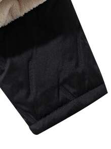 1pc Men's Thermal Lined Sports Pants - Black - View 6