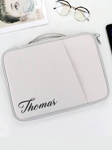 1pc Customized Name Compatible With Ipad Storage Bag Protective Sleeve Tablet Bag Laptop Liner Bag Case With Pocket 10.8-11 Inch Tablet Sleeve Bag