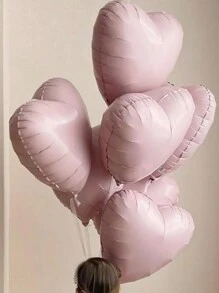 10pcs/Set 18inch Heart Shaped Foil Balloon In Gold, White, Red, Pink, Blue, Cream, Light Gold, Black - Perfect For Birthday Party, Wedding, Valentine's Day, Anniversary, Bridal Shower, New Year Party Decoration, Room Decor, Photo Props - Multicolor - View 13