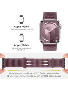 兼容 表带盒 男女款时尚运动柔软透气魔术自粘尼龙表带 + 磨砂纹理防摔防刮 PC 和钢化玻璃保护膜一体式表壳 兼容 40/41/42/44/45/46/49mm 替换表带盒 兼容 Series Ultra/11/10/9/8/7/6/5/4/Se 表带盒 可水洗表带 触摸感应表壳 - 煙紫色錶帶+玫瑰粉殼 - 查看 4