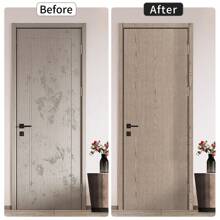 1 Roll Modern Imitation Wood Grain Self-Adhesive Wallpaper, Removable And Reusable, Easy Installation, Heat Resistant, Waterproof And Moisture-Proof PET Material Wallpaper For Home Decor, Sizes 40/60/80*300/500/1000cm, Suitable For Living Room, Dining Room, Bedroom, Kitchen, Office Walls, As Well As Desks, Cabinets, Wardrobe, Countertop Furniture Renewal - Multicolor - View 10