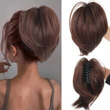 Synthetic Heat-Resistant Wig Hair Bun Messy Elastic Band Hair Bundle Coiffure Hairpiece Ladies Ponytail Scrunchy Clip Wig Christmas Holiday Wig