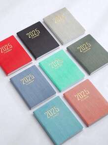 2025 A7 Planner Notebook, Weekly Planner With Daily Schedule, Mini Portable Diary Notebook, PU Leather Cover, English Planner With To-Do List, Tasks, Expense Tracker, And Meal/School Supplies Organizer - Multicolor - View 7