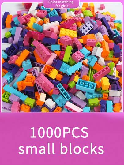 2000pcs Kids DIY Assembly Micro Granule Building Block Toy Set - Bagged Mini Construction Puzzle Bricks Toy