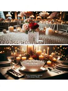 10000 szt. Kryształowych żelowych koralików, idealnych jako wypełniacz wazonu do pływających świec, centralnych elementów weselnych, roślin i dekoracji domu, a także eleganckich dekoracji na Święto Dziękczynienia i Boże Narodzenie, do wazonu, wypełniaczy, wodnych koralików do sadzenia bezglebowego, centralnego elementu weselnego, kompozycji kwiatowej - Wielokolorowe - Zobacz 7