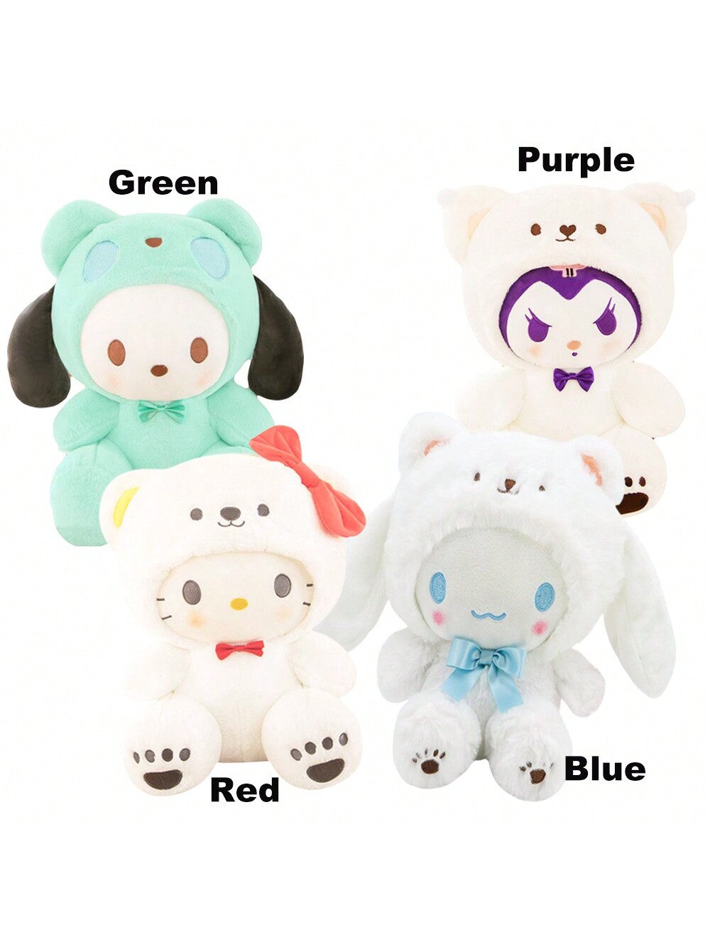 Sanrio Anime Plush Toy Doll, Cartoon Stuffed Animal Figure Pillow Toy Kawaii Doll Collection For Christmas Birthday For Fans