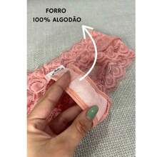 Kit 5 Calcinhas Feminina Microfibra Renda Reforçada Lingerie Luxo Forro Algodão