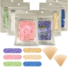 50g 1pc Hard Wax Beads For Hair Removal, Hair Waxing Beads For Face, Eyebrow, Legs, Armpit, Back And Chest, Home Waxing