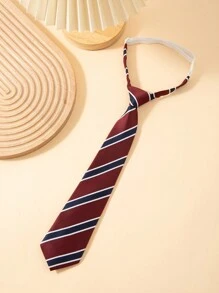 1pc 32cm Adjustable Printed Pre-Tied Tie, Suitable For Boy, Girl & Children, Daily Wear, Party, Performance, Student Uniform, Holiday Show - Multicolor - View 4