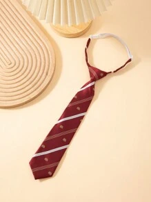 1pc 32cm Adjustable Printed Pre-Tied Tie, Suitable For Boy, Girl & Children, Daily Wear, Party, Performance, Student Uniform, Holiday Show - Multicolor - View 6