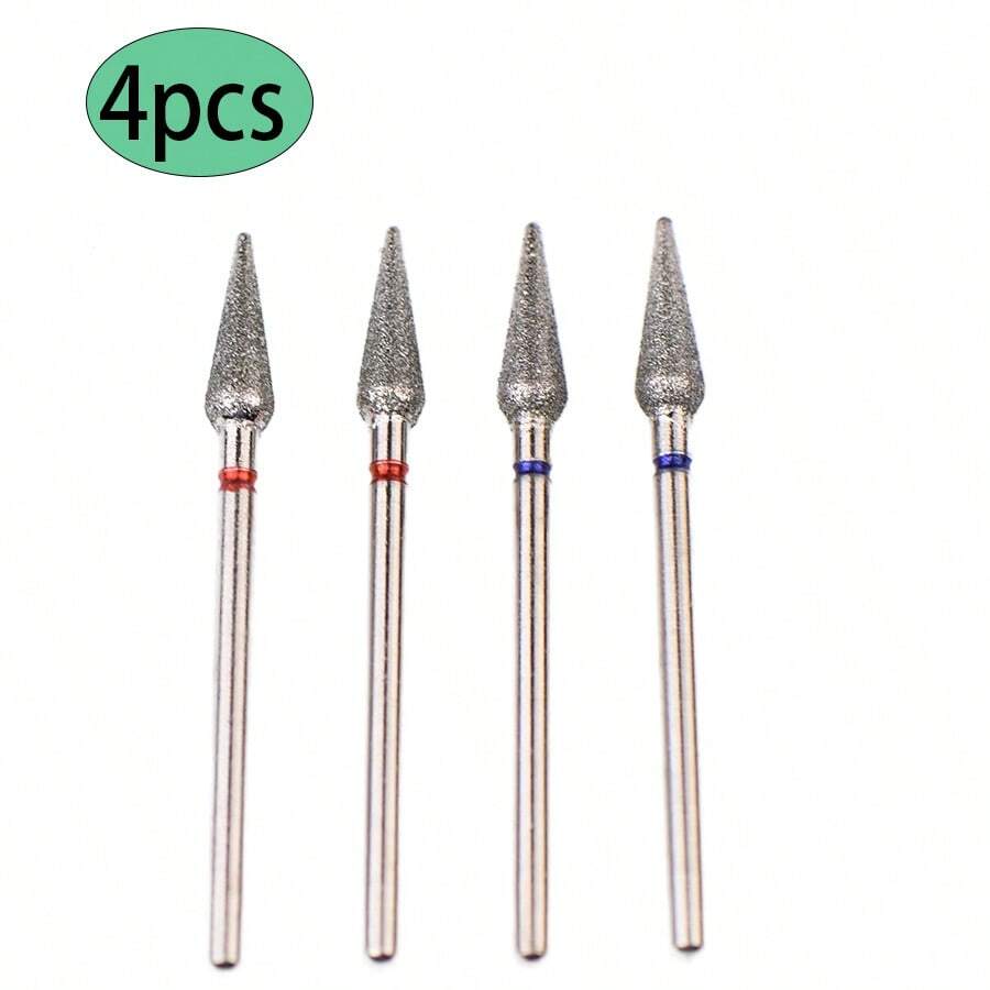 4/20 件套美甲钻头，适用于电动指甲抛光铣刀去除毛刺凝胶旋转研磨设备配件 - 彩色 - 查看 1