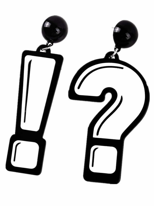 Question Mark Drop Earrings