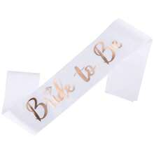 新娘送礼会派对套装：玫瑰金新娘头带、肩带、临时纹身、派对装饰品