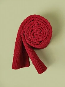 1pc Crianças Outono/Inverno Cachecol de Malha, Cachecol Padrão Girassol Com Abertura, Confortável, Durável, Quente, Adequado para Presentes de Natal