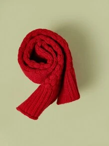 1pc Crianças Outono/Inverno Cachecol de Malha, Cachecol Padrão Girassol Com Abertura, Confortável, Durável, Quente, Adequado para Presentes de Natal