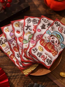 2025 新年蛇形设计红包，豪华卡通财神 1000 元农历新年礼品红包，批发