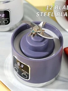 LIPETY Per USB wiederaufladbarer tragbarer Mixer – Mini-Eiszerkleinerer mit 12 Klingen und digitaler Anzeige, 3 Modi, leicht zu reinigen, tragbarer Mixbecher mit 425 ml Fassungsvermögen, perfekt für die Zubereitung von frischem Saft zu Hause oder unterwegs. Haushaltsgeräte