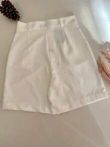 KALINA FASHION Women's Bermuda Shorts In Sensorial/Fabric Tailoring Fashion - trắng - Xem 2