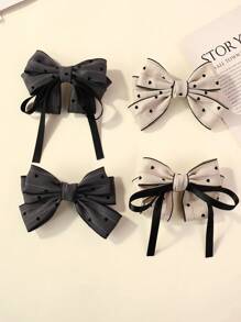 1 Stück Haarklammer für Frauen mit Stoff-Schleifen-Design, elegante Mode-Alltagsaccessoires, Valentinstag, Haarspangen, Haarclips, Klauenclips