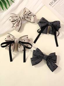 1 Stück Haarklammer für Frauen mit Stoff-Schleifen-Design, elegante Mode-Alltagsaccessoires, Valentinstag, Haarspangen, Haarclips, Klauenclips