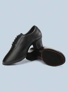 Women's Dance Shoes, Breathable Mesh Upper, Soft 2-Point Sole With Lace-Up, Suitable For Indoor Practice And Performance Hall Dancing - Black - View 4