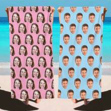 Customized Photo Beach Towel, Customized Pattern Beach Towel, Bath Towel, Customized Face Towel, Customized Pet Face Towel, Customized Printed Towel, Summer Holiday Bathroom Decor, Travel Essentials, Travel Accessories, Beach Necessities, Sunny Trip - Multicolor - View 2
