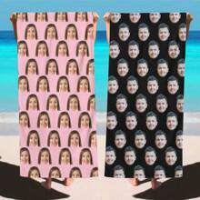 Customized Photo Beach Towel, Customized Pattern Beach Towel, Bath Towel, Customized Face Towel, Customized Pet Face Towel, Customized Printed Towel, Summer Holiday Bathroom Decor, Travel Essentials, Travel Accessories, Beach Necessities, Sunny Trip - Multicolor - View 7