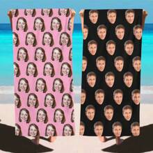 Customized Photo Beach Towel, Customized Pattern Beach Towel, Bath Towel, Customized Face Towel, Customized Pet Face Towel, Customized Printed Towel, Summer Holiday Bathroom Decor, Travel Essentials, Travel Accessories, Beach Necessities, Sunny Trip - Multicolor - View 5