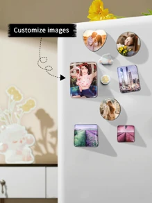 1pc Customized 3D Transparent Crystal Glass Fridge Magnet,Wedding Essentials