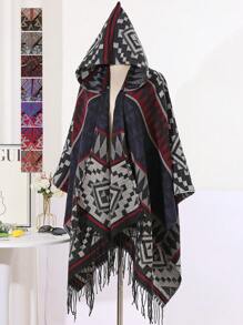 1pc Diamond Grid Geometric Pattern Plaid Casual Street-Style Retro Design - Multicolor - View 1