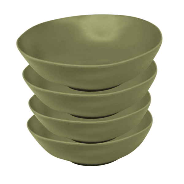 Kit 4 Bowls de Bambu e PP Sortido 12cm Compacto e Funcional para Bolos, Saladas e misturas - Casa e Restaurantes