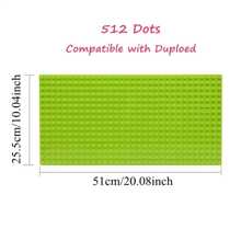 1pc 51cm*25.5cm Large Building Block Base Plate, Multiple Color Options, Compatible With All Large Building Blocks, Perfect Holiday Gift