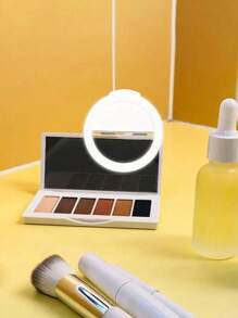 1pc White/Pink Portable Selfie Ring Light With USB Charging, Photo Shoot, Beauty, And Skin Enhancement Functions - Multicolor - View 10