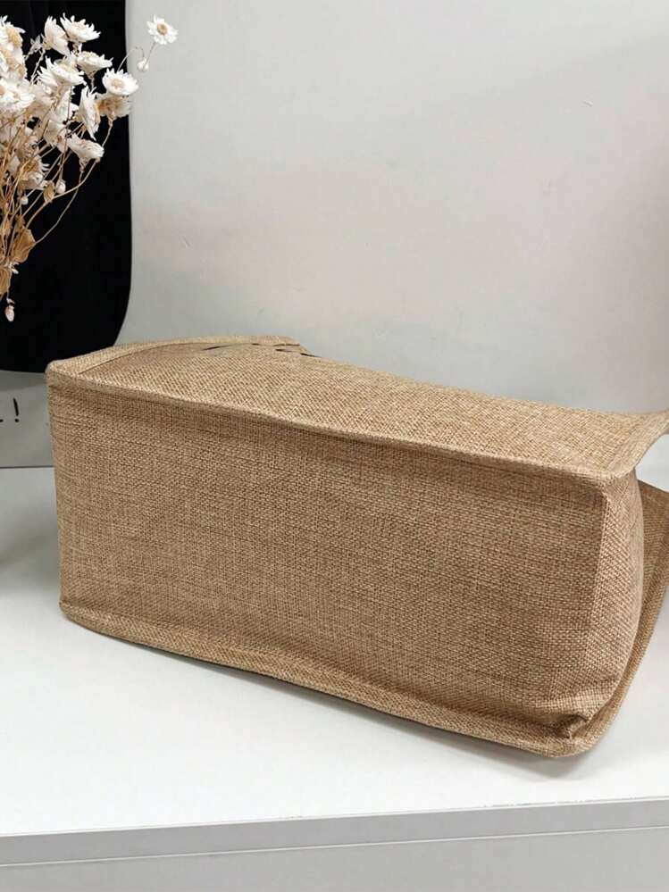 Set de bolsas de regalo con diseño de paisaje de zoológico de animales salvajes de la puesta de sol africana, adecuado para viajes, compras navideñas, Acción de Gracias, regalos de cumpleaños - Caqui - Añade 5