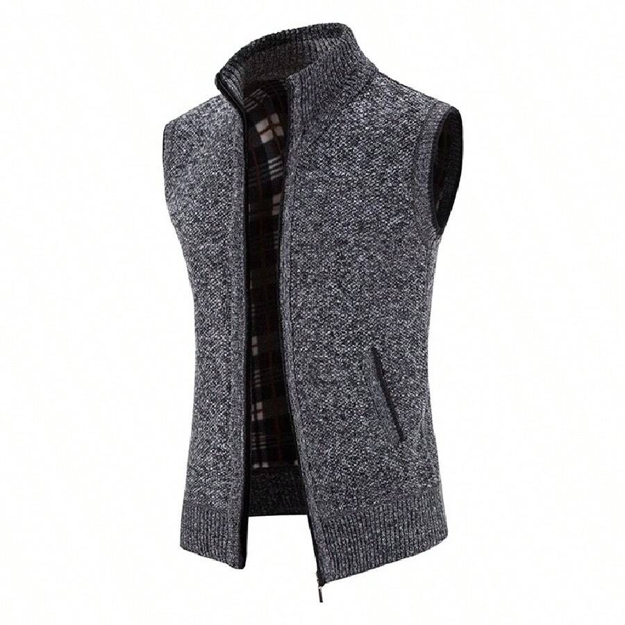 Chaleco Saco Sueter Chamarras Caballero Abrigos Para Hombre - Gris - Ver 1