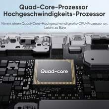 ECOPAD Android 13 平板电脑 2024，2GB+64GB 1TB 设备，2.4G WiFi，10.1-Zoll 高清平板电脑，四核处理器 Bis Zu 2.0GHz，6000mAh，(2.0MP+5.0MP) 双摄像头，蓝牙，1280 * 800 触摸屏，紫光展锐PC。 SC7731E.1,3 GHz - 黑色 - 查看 3