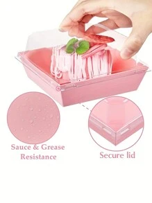 5 件/10 件/20 件甜点盒，带透明盖子熟食盒，防油牛皮纸，白色粉色牛皮纸烘焙盒，非常适合饼干、马卡龙、蛋糕、三明治，适合婚礼、派对和特殊场合 - 彩色 - 查看 9