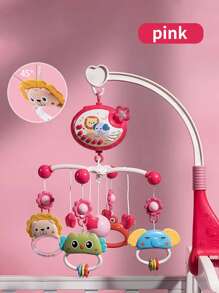 1 件婴儿床摇铃，带音乐、灯光和投影，45° 科学角度防止斜视，360° 可旋转，出牙玩具，温暖夜灯，梦幻投影，教育、安抚玩具，感恩节、圣诞节、生日礼物