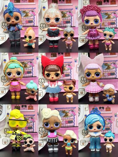  LOL SURPRISE Random 1PC 8cm Doll Plus Random 1PC Small Doll Doll Rare Collectible Toys Real Model Toys Christmas Birthday Gift For Friends DIY Creative Gifts