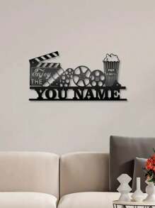 1 Custom Movie Night Metal Wall Art Logo Personalized Vintage Movie Iron Decoration Custom Home Theater Metal Signage The Perfect Gift For Movie Lovers Vintage Movie Popcorn Design Wall Hanging The Perfect Home Improvement Housewarming Gift For Movie Actors, Valentine's Day, Valentine's Day Decor Gifts Birthday Graduation