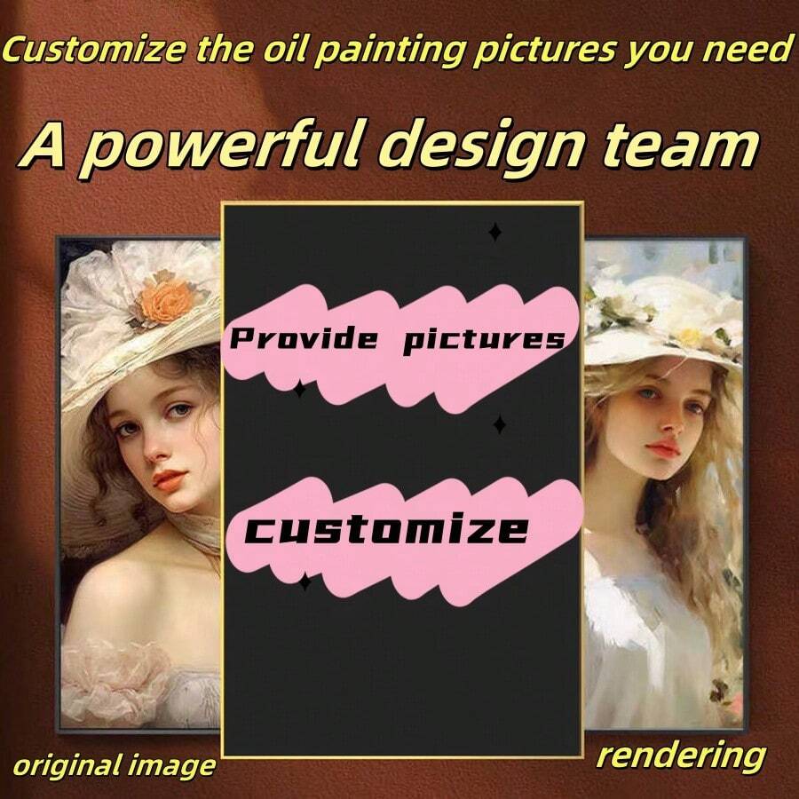 个性定制纯手绘油画，包含肖像画、真人写实画、婚纱照、宠物特写、风景画、静物画 - 彩色 - 查看 1
